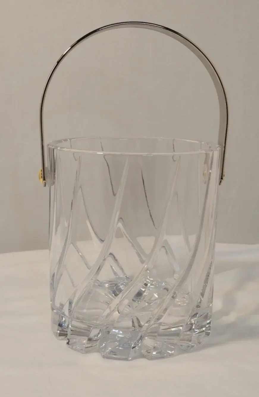 Mikasa Crystal Ice Bucket With Handle - New With Box - Never Used